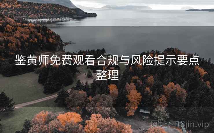 鉴黄师免费观看合规与风险提示要点整理 第1张 鉴黄师免费观看合规与风险提示要点整理 第1张